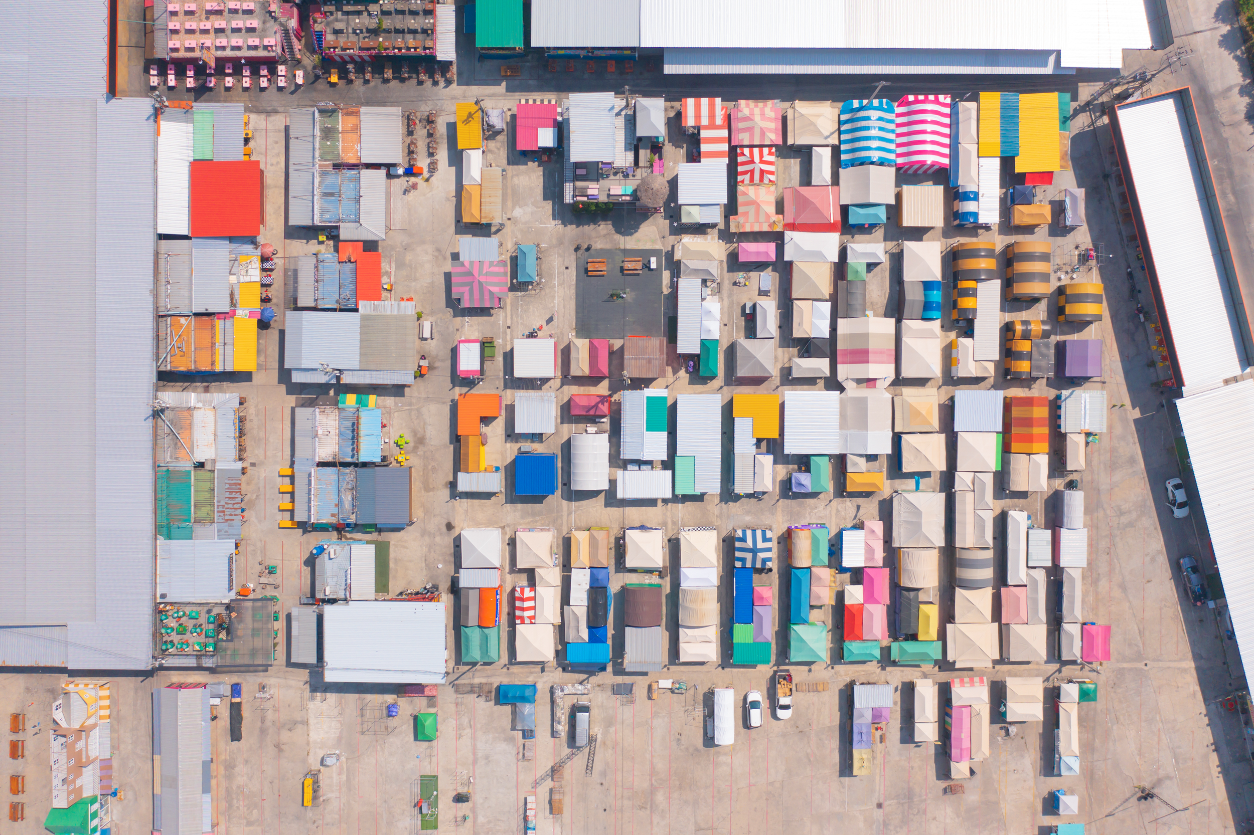 aerial top view of night market people walking str 2023 11 27 05 36 40 utc